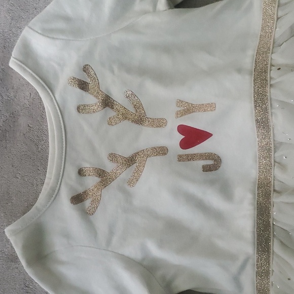 NWT Cat and Jack Festive Deer Antler Joy Dress - Picture 2 of 10